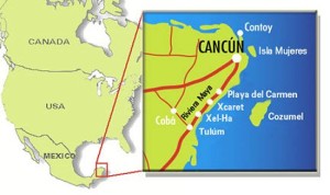 Mapa de Cancun y La Riviera Maya