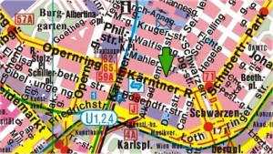 Mapa de Viena con atractivos turísticos