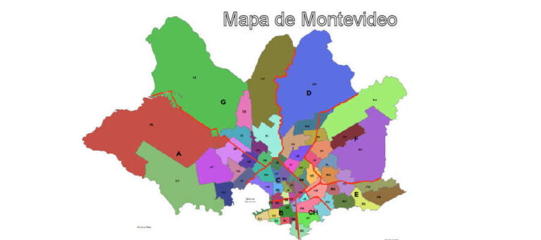 🚩mapa De Montevideo Por Barrios Con Direcciones 