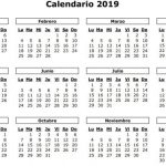 calendario 2019