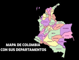 Mapa de Colombia y sus departamentos y capitales