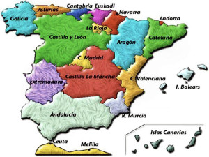 Mapa de Regiones de España